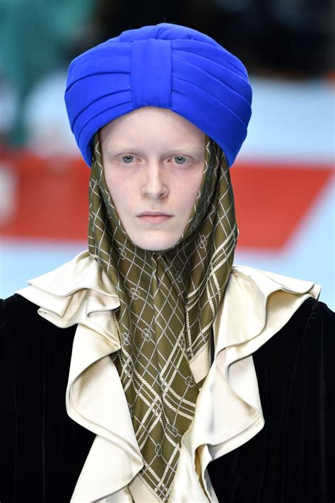 gucci fashion show turban|gucci turban hat.